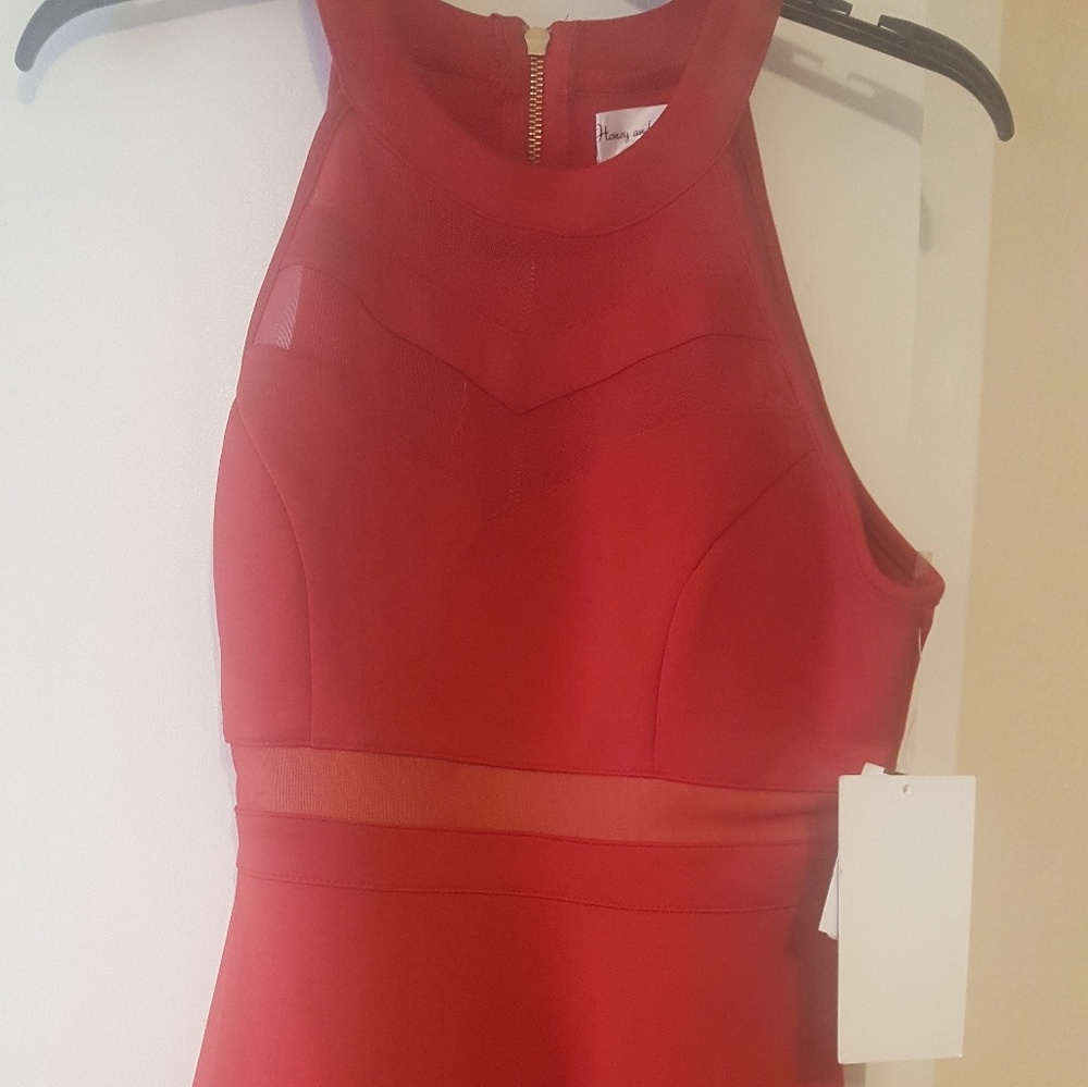 Red party dress